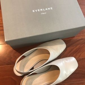 Everlane Square Toe Slingback Color Grey